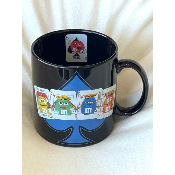 M&M'S Other - Vintage M&M’s Playing Cards Coffee Mug Black Blue Spade King Queen Jack 2000